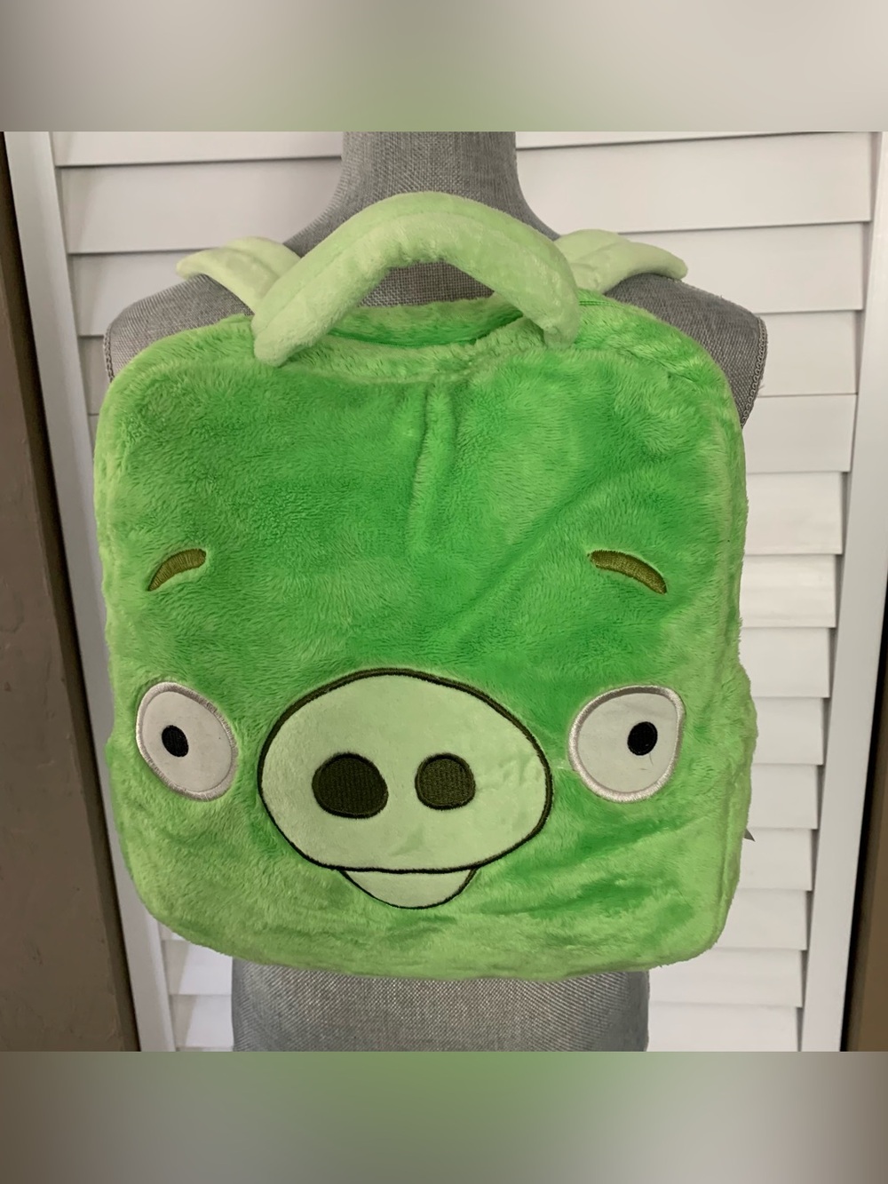 Angry Birds Plush Green Kids Character Backpack